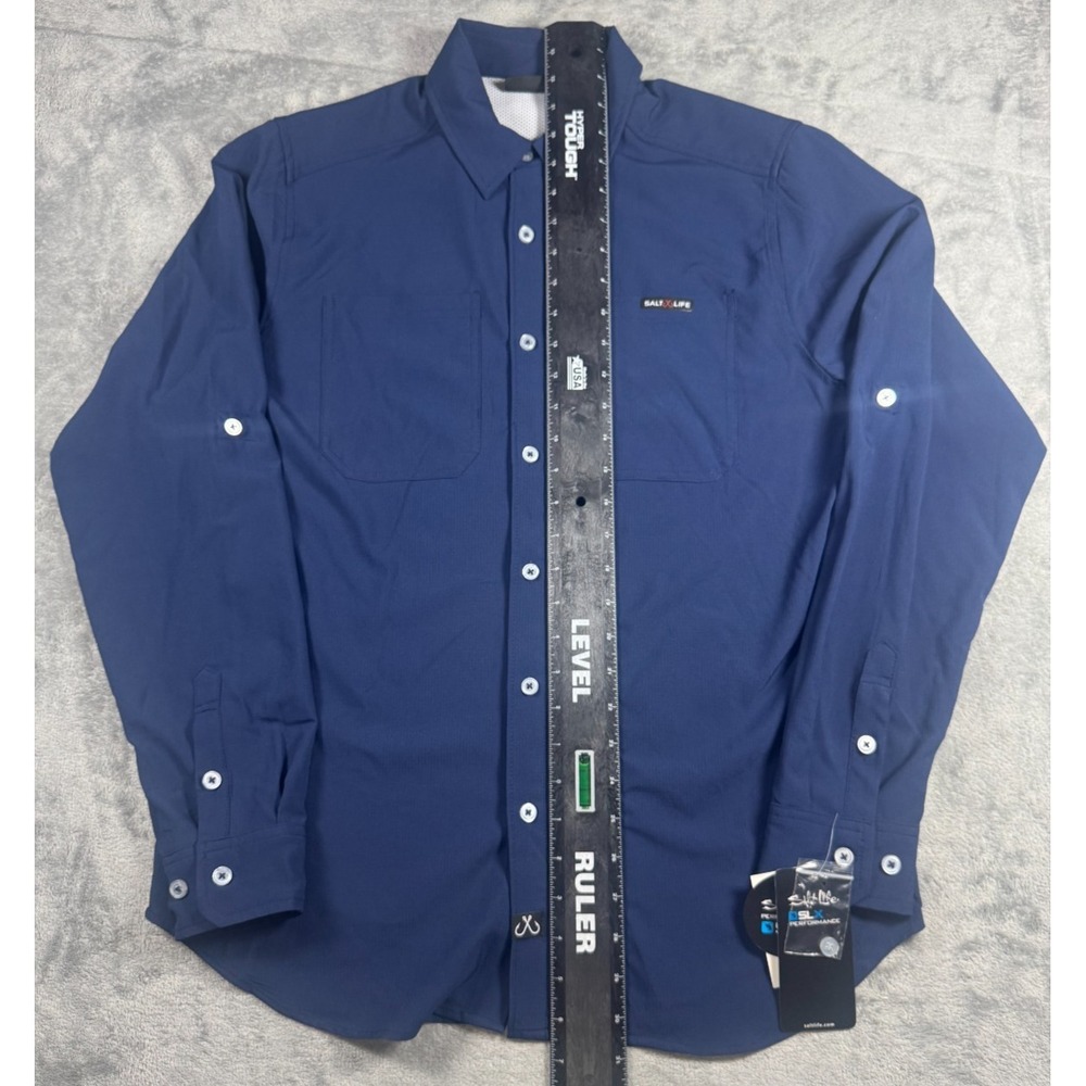 Salt Life SLX Performance Fishing And Boating Button Down Shirt Vented Men Small - Picture 2 of 16